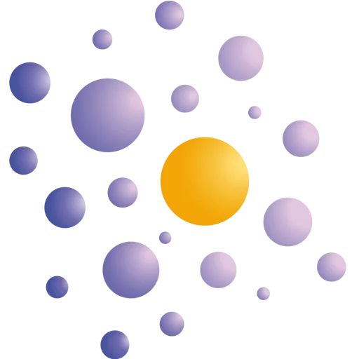 bollen uit het logo van impuls media