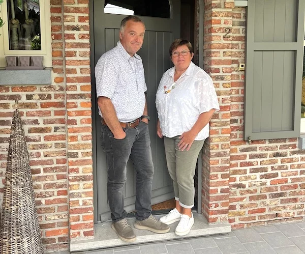 Cois en Astrid, bewoners van de Thornstraat in Meerle