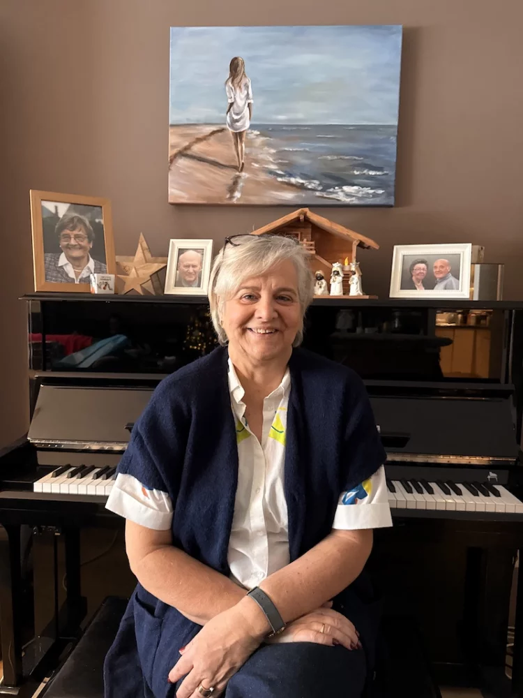 Afbeelding: Ann Van Delm, voorzitter van het Piuskoor